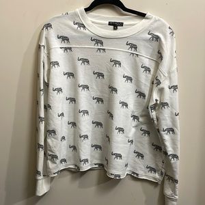 Fifth Sun Crewneck with Elephant Patterns